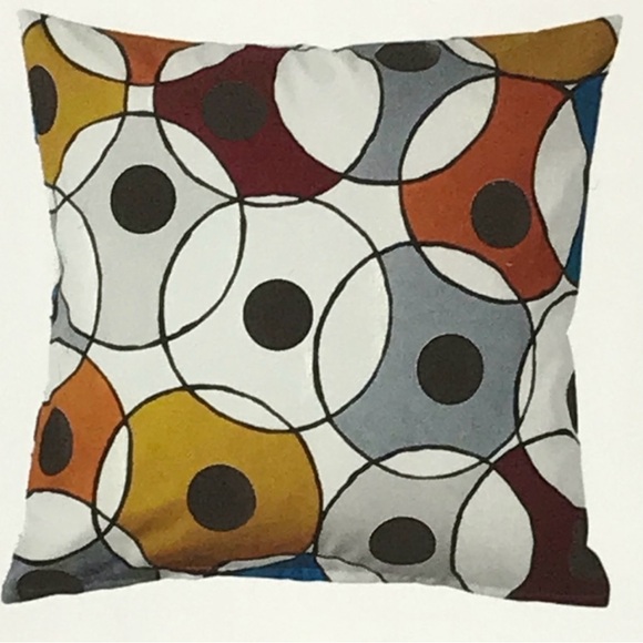 IKEA Dvargpalm Pillow Circles Multicolor MCM Abstract Boho COVER ONLY #0919242 - Picture 3 of 11